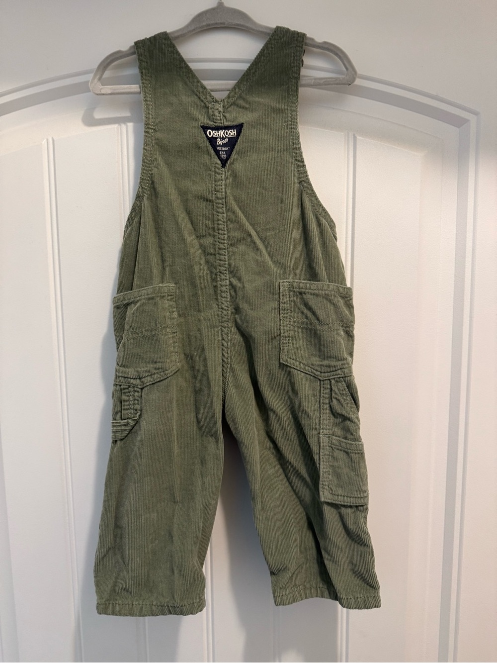 OshKosh B'gosh Olive Green Corduroy Overalls - Picture 5 of 6